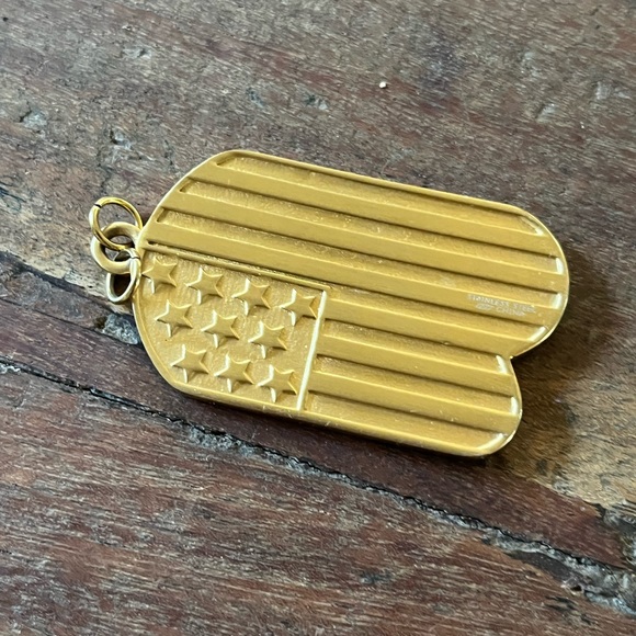 American flag rhinestone pendant, vintage - Picture 4 of 7